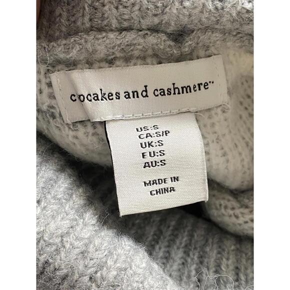 Cupcakes and Cashmere Fair Isle Snowflake Turtleneck Sweater Women S Gray White - Picture 8 of 9